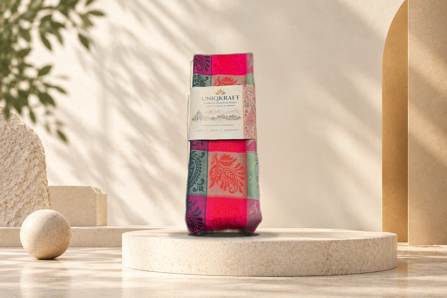 Heritage Paisley Shahkaar Masterpiece Doshala - Jewel-Tone Colorblock Shahkaar Doshala
