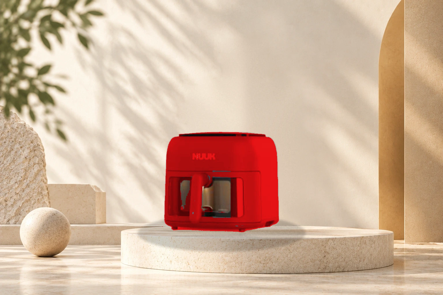 Nuuk BRĪSK ILAG® Certified Food-Safe CeramicTech™ Air Fryer (4.5L) - Signature NUUK Red Edition