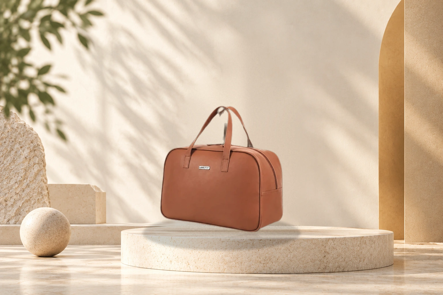 Lavie Sport Surge & Alpha Weekend Travel Duffle - Surge Executive Cognac Brown